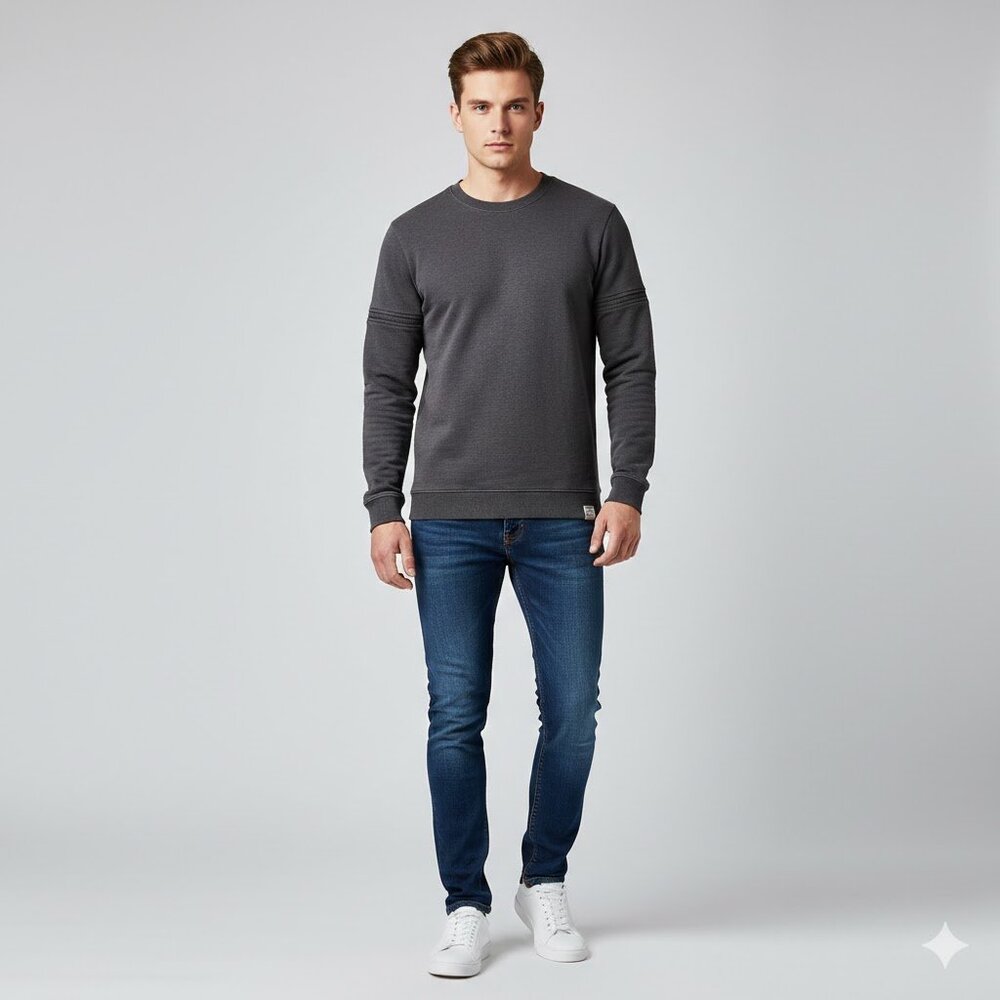 ONLY & SONS Men's Sweater Sweatshirt Crewneck Size L 100% Cotton